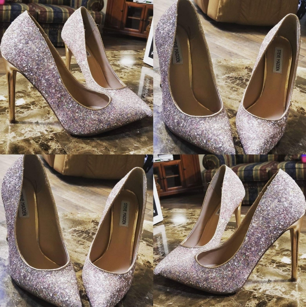 Steve Madden Olena Glitter heels- Size 8